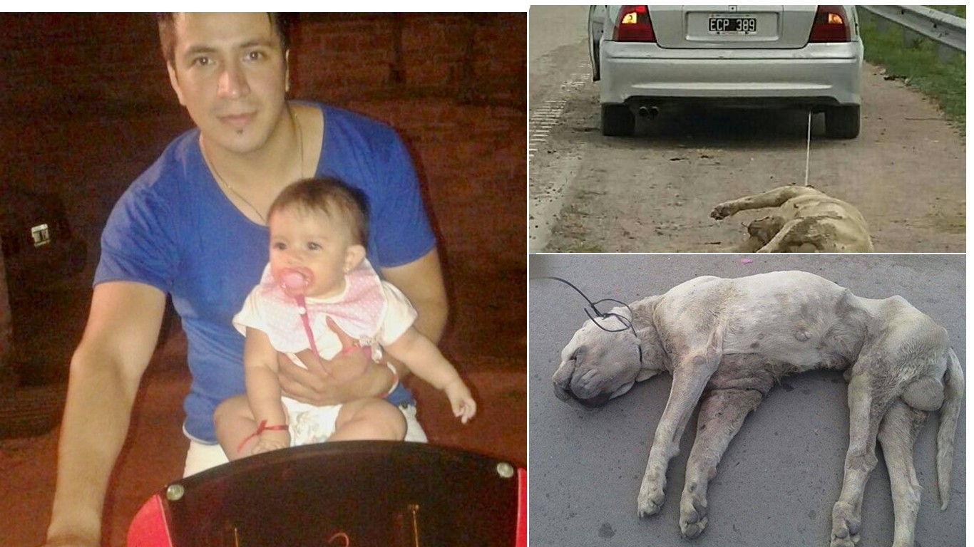 Prosecute father that dragged pet dog behind car for miles in front of daughter!